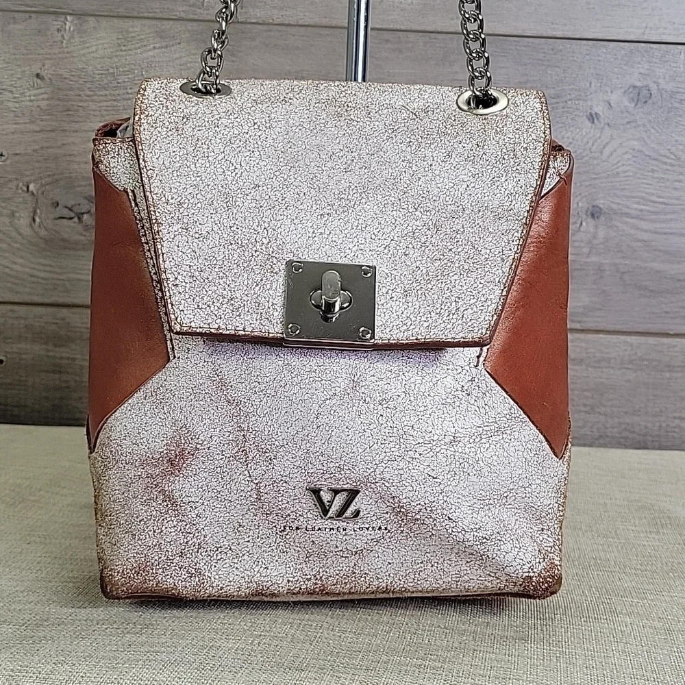 Womens Velez Brown Convertible Backpack Shoulder Bag Tote Purse